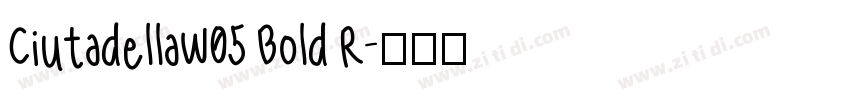 CiutadellaW05 Bold R字体转换